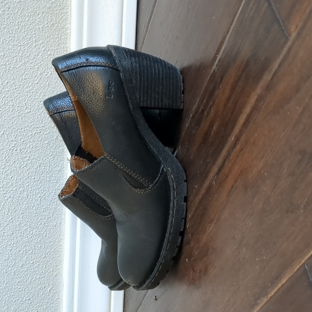 B.O.C. Leather heeled booties.